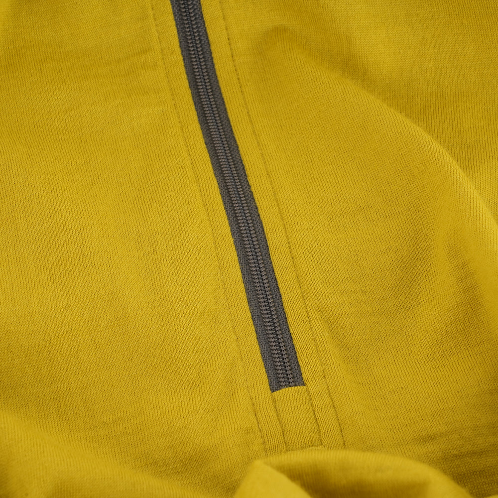 Mens Merino 200 Zip Neck Hoodie (Lime/Smoke)