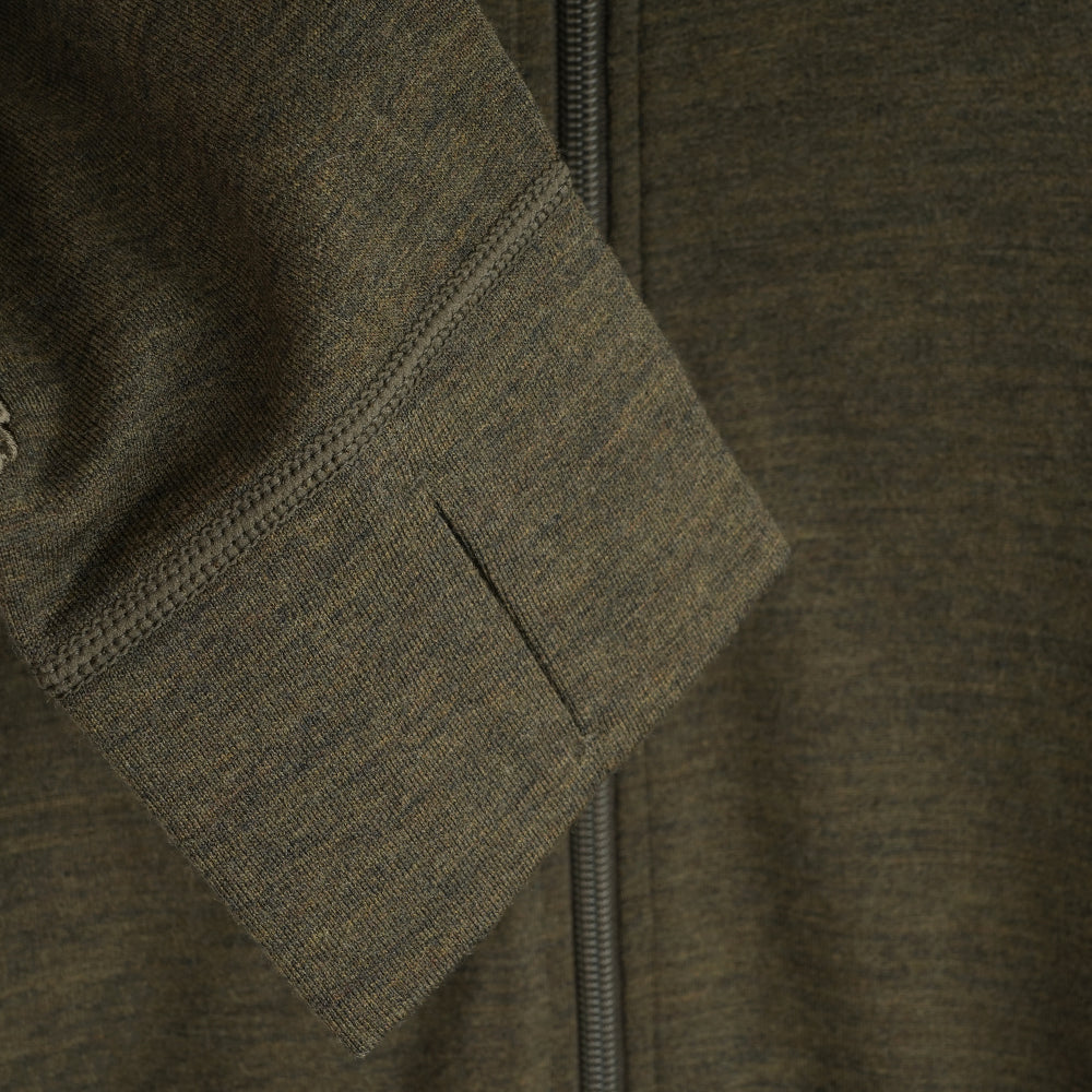 Mens Merino 260 Casual Hoodie (Dark Olive)