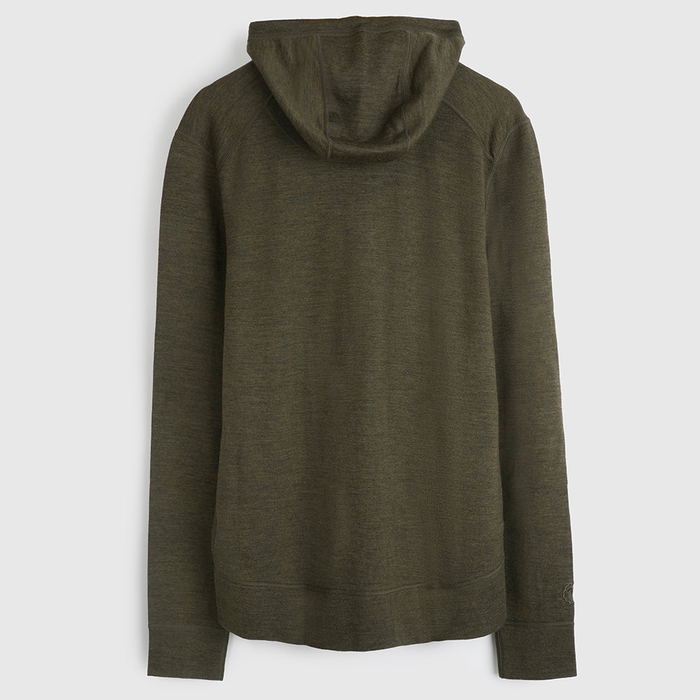 Mens Merino 260 Casual Hoodie (Dark Olive)