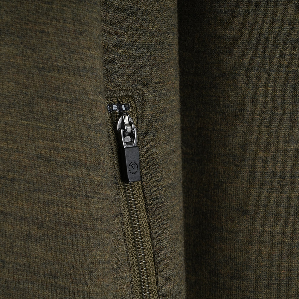 Mens Merino 260 Casual Hoodie (Dark Olive)