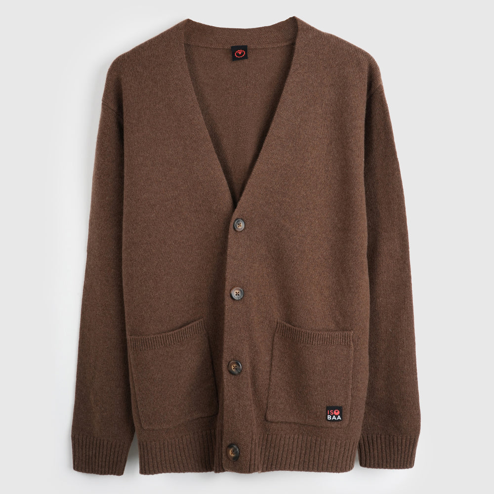 Herren Rove Merino Strickjacke (Brown)