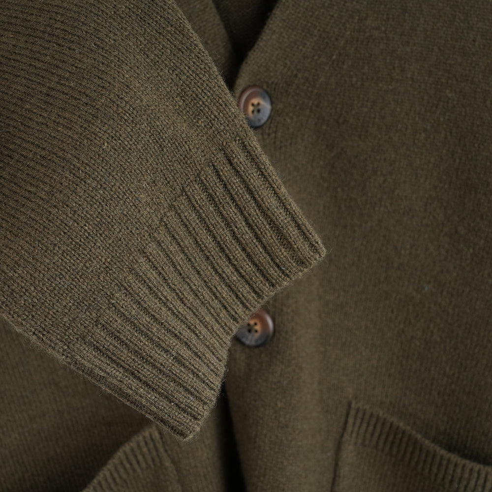 Cardigan en mérinos Mens Rove (Dark Olive)