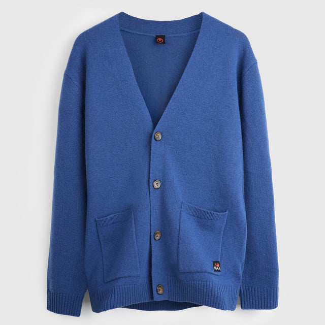Herren Rove Merino Strickjacke (Denim)