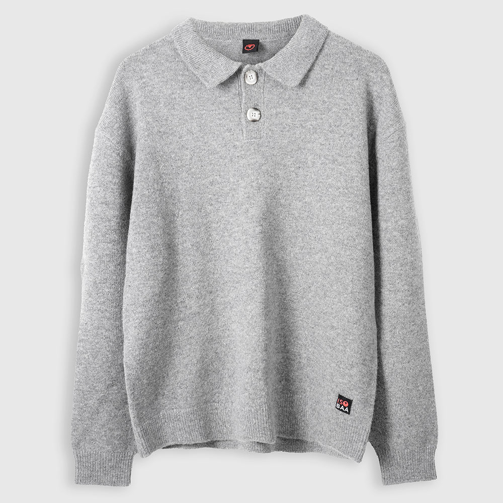 Mens Solace Merino Polo Sweater (Heather)