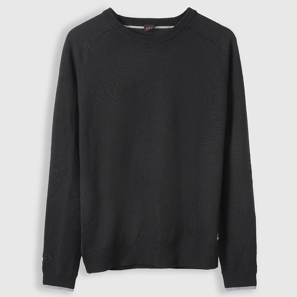 Herren Woolsey Merino Crew Sweater (Black/Charcoal)