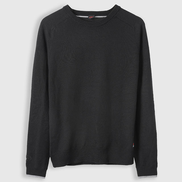 Herren Woolsey Merino Crew Sweater (Black/Charcoal)