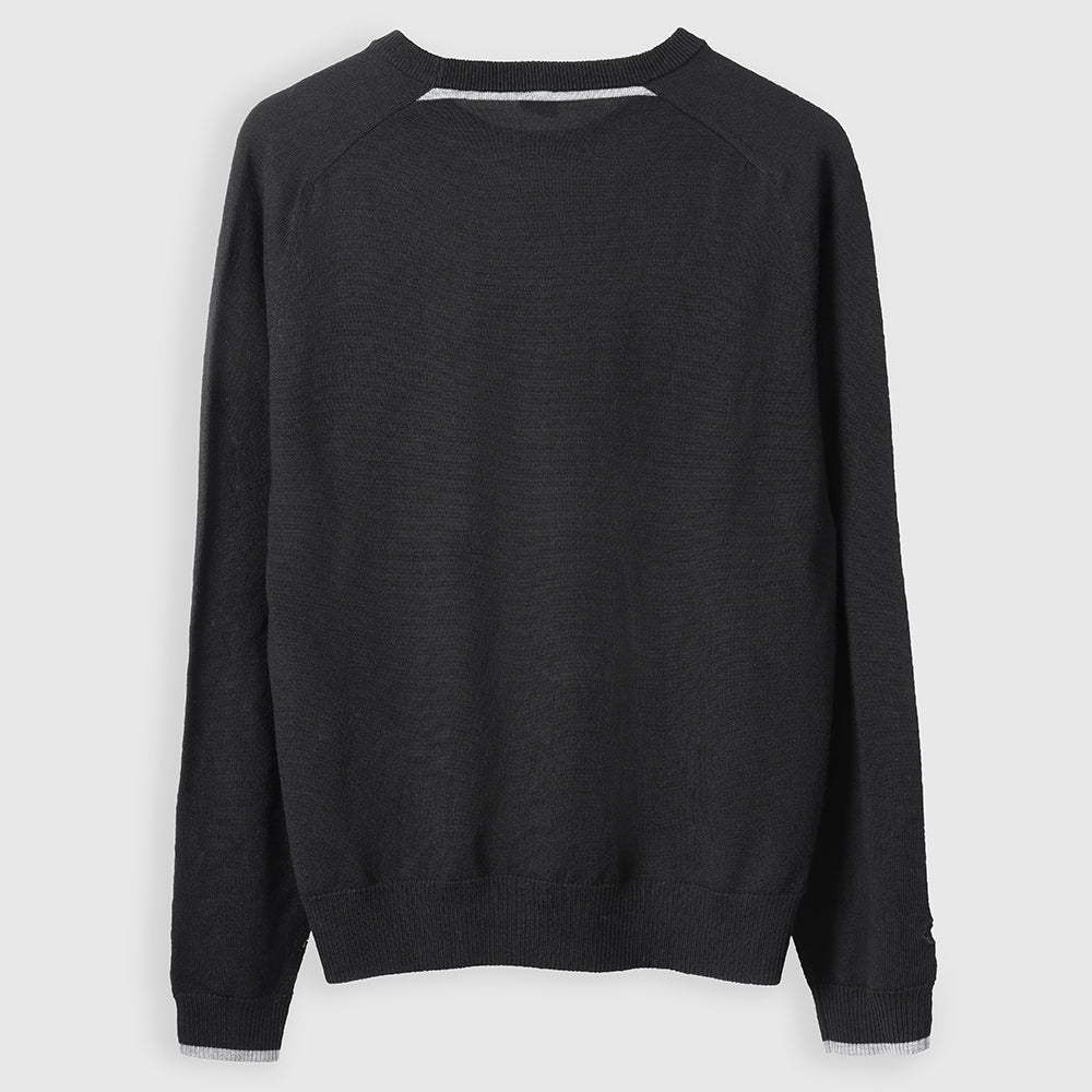 Herren Woolsey Merino Crew Sweater (Black/Charcoal)