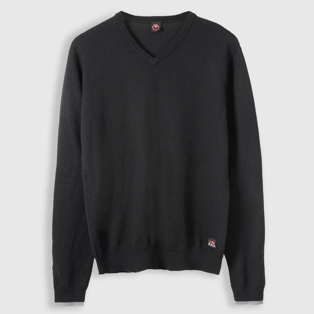 Herren Woolsey Merino V-Neck Sweater (Black)