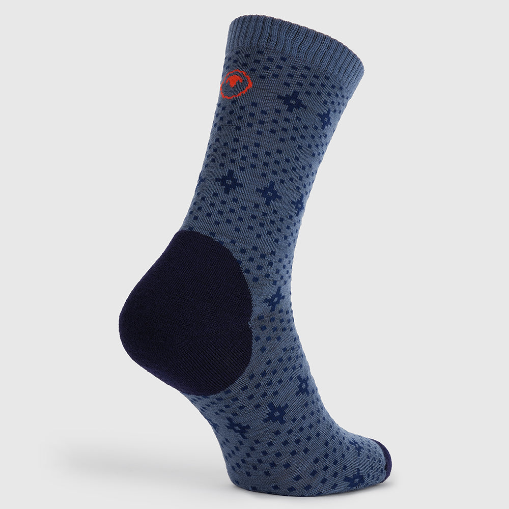 Merino Blend Festive Socks (3 Pack - Olive/Denim/Bran)