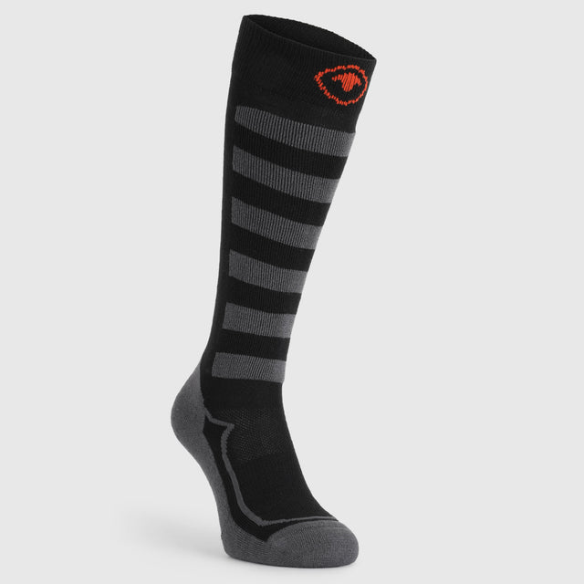 Merino Blend Ski Socks (Black/Smoke)