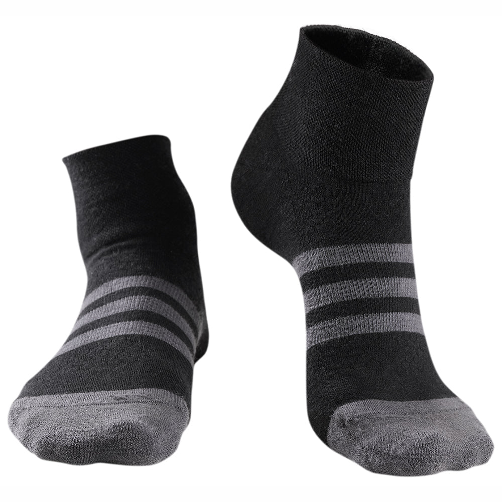 Merino Blend Sports Socks (3 Pack - Black)