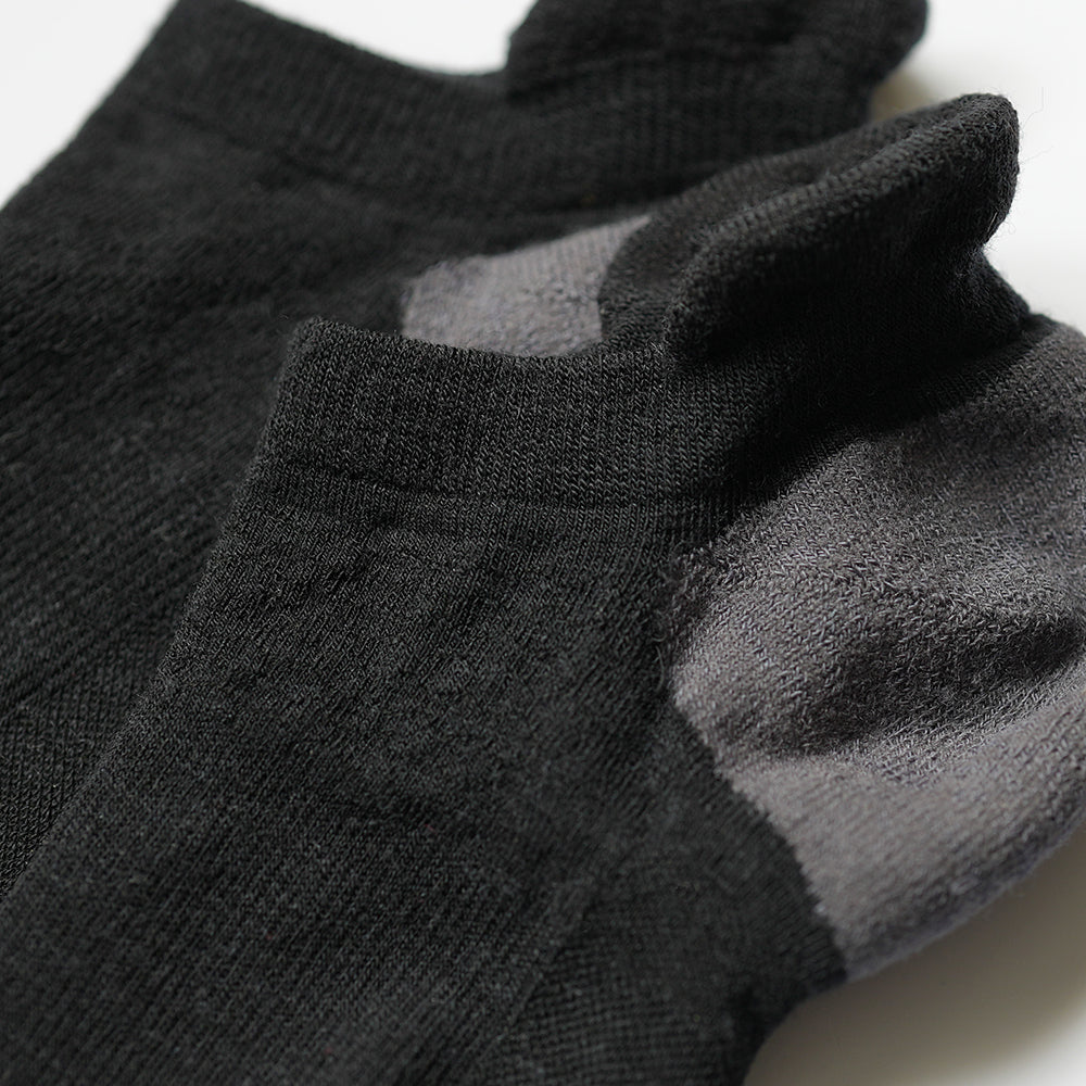 Mélange Mérinos Trainer Socks (3 Pack - Black)