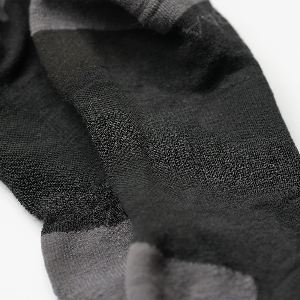 Mélange Mérinos Trainer Socks (3 Pack - Black)