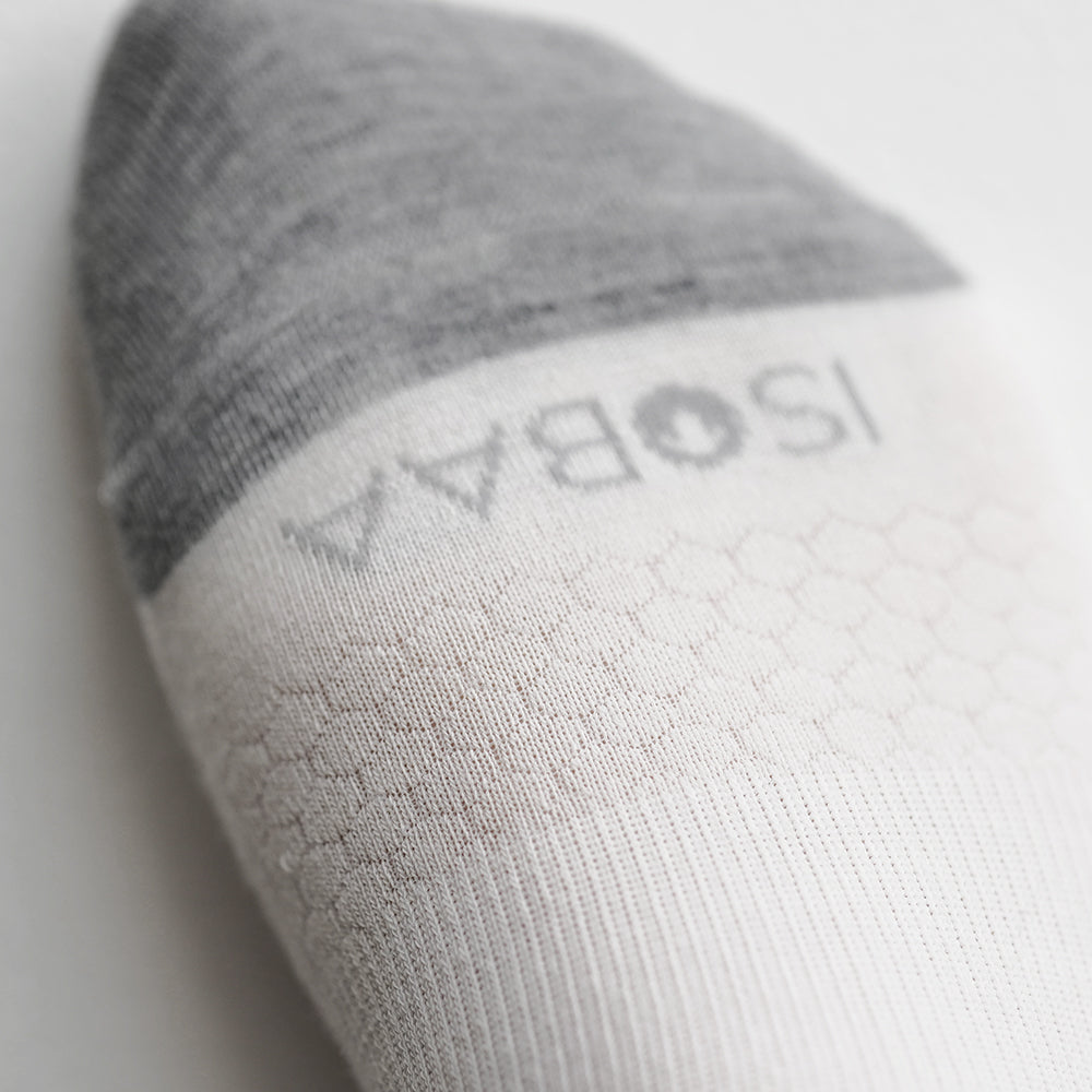 Mélange Mérinos Trainer Socks (3 Pack - White)