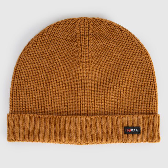 Merino Fisherman Beanie (Mustard)