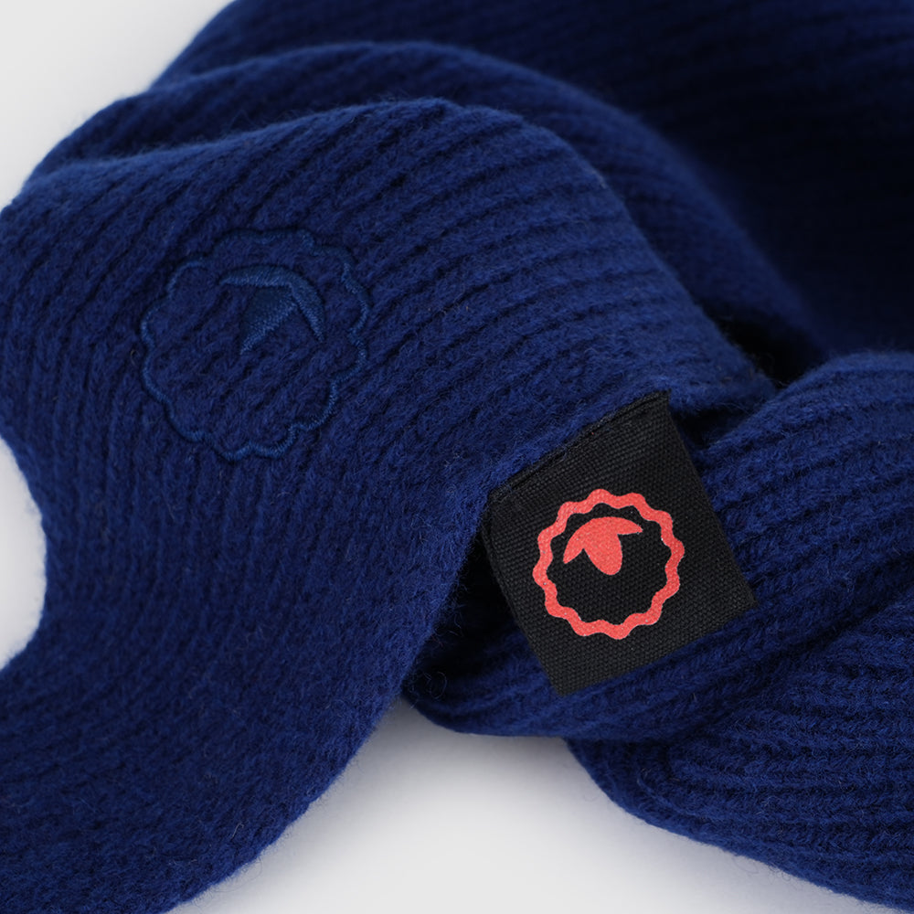 Merino Triangle Scarf (Navy)