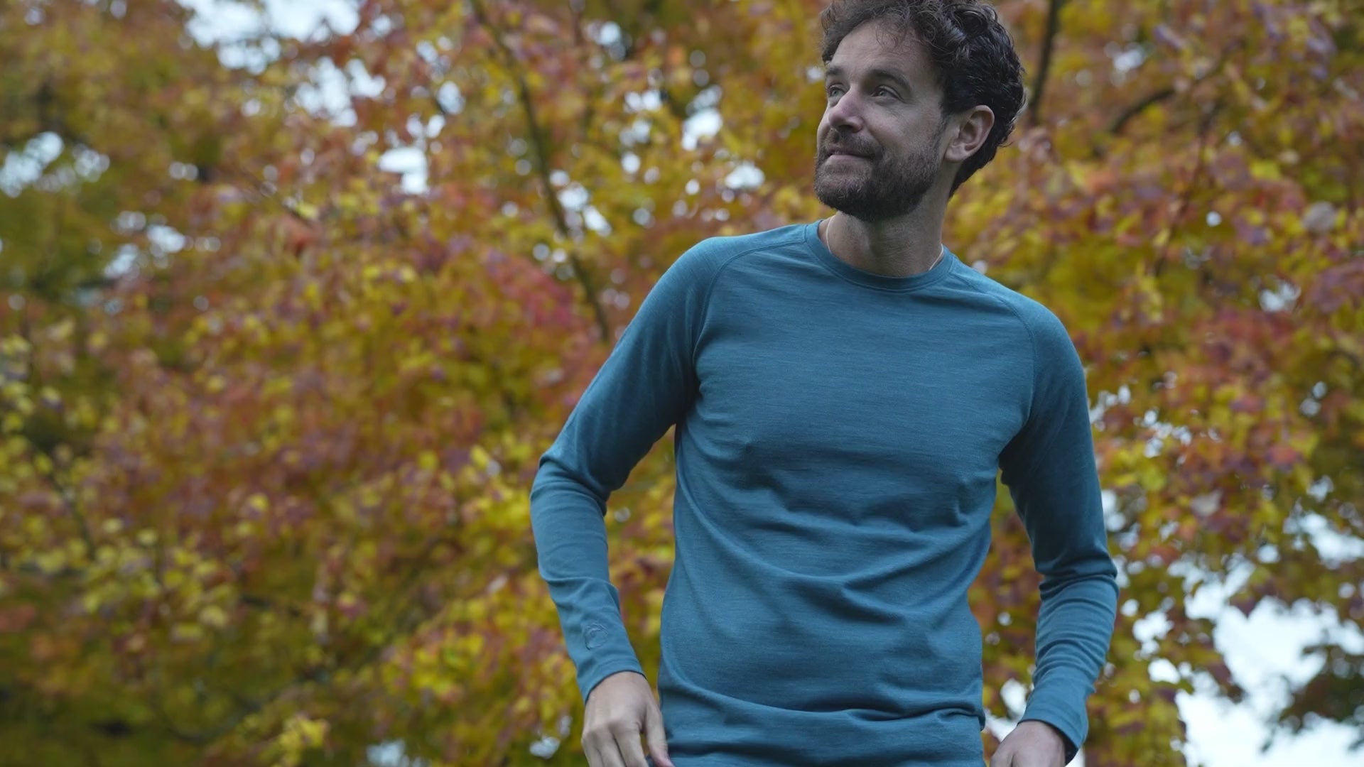 Isobaa | Mens IsoSoft 180 Long Sleeve Crew (Teal) | The ultimate adventure top. | align: 55% 45% | Model: Leighton