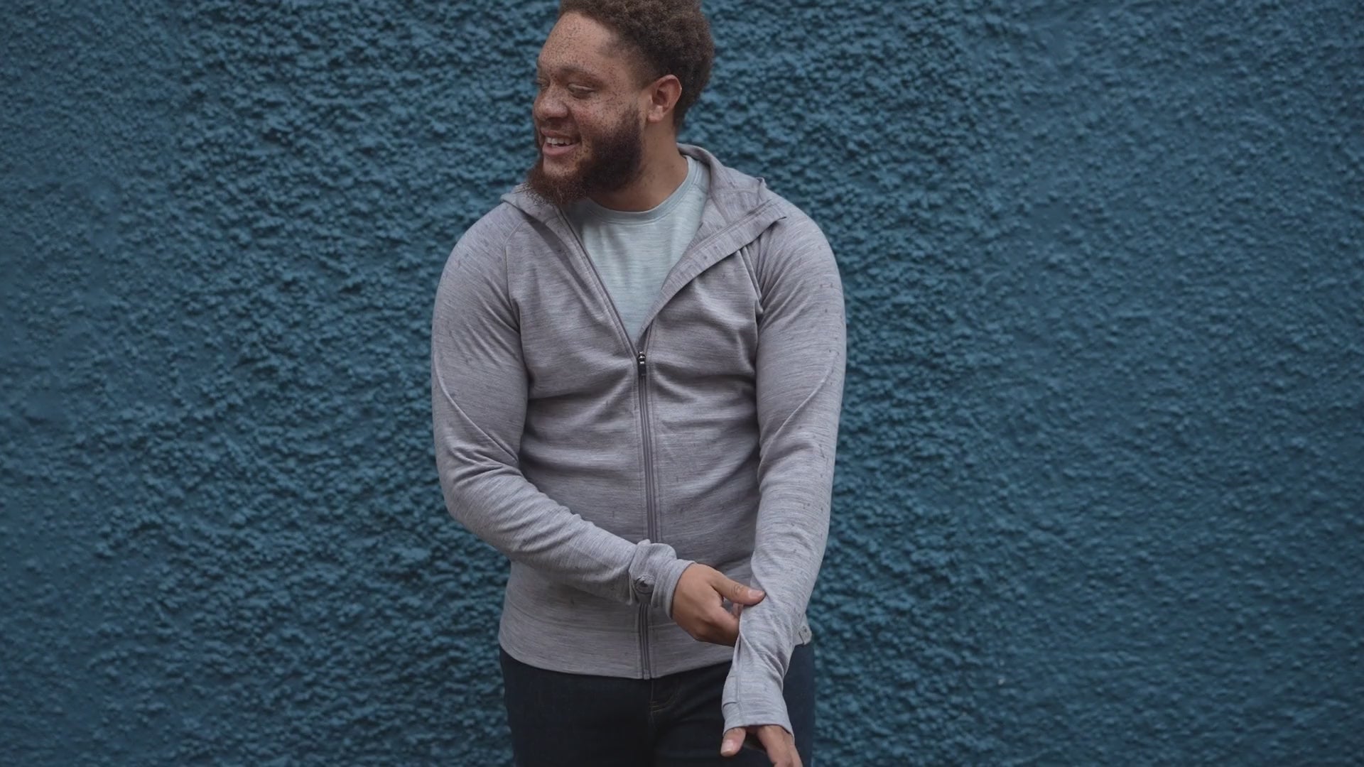 Isobaa | Mens IsoSoft 240 Hoodie (Grey) | For chilly trailheads, post-workout cool-downs, and cosy weekends. | Model: Shaquille