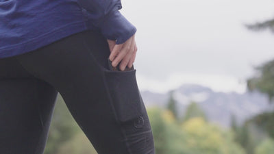 Isobaa | Womens 260 Merino Active Tights (Black) | Gear up for cold weather with the Women's 260 Merino Active Tights, designed to keep you warm, dry, and comfortable during your most demanding activities | align: 15% 45% | Model: Estelle
