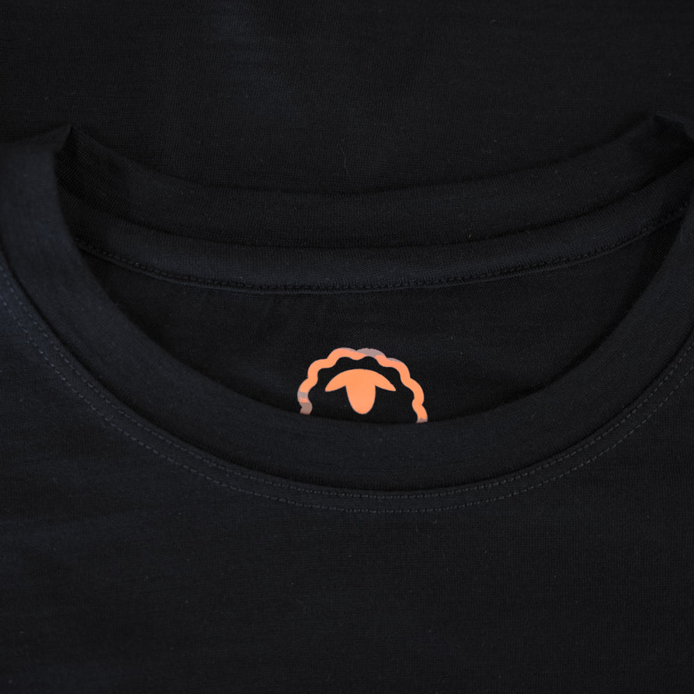 Isobaa Womens Merino 150 Peaks T-Shirt (Black/Grey)
