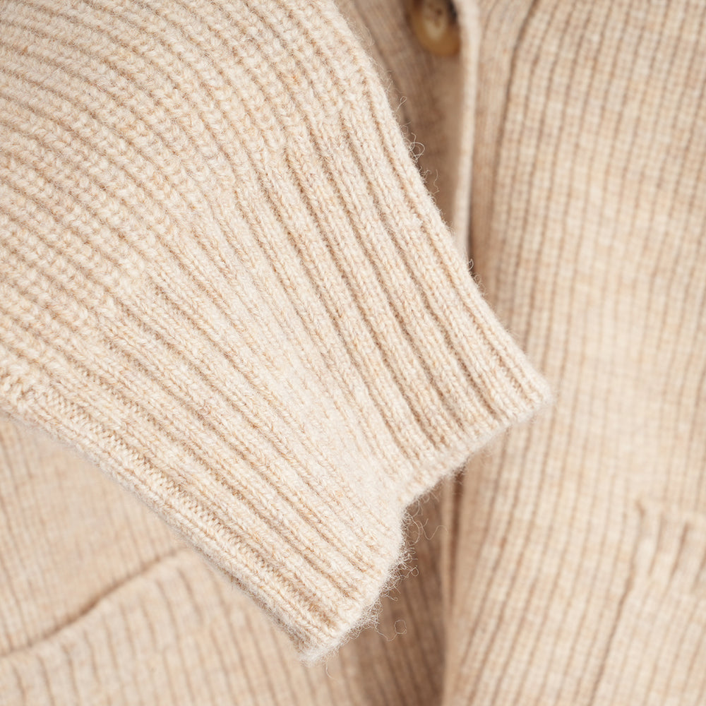 Femme Cardigan en mérinos Herdwick (Oatmeal)