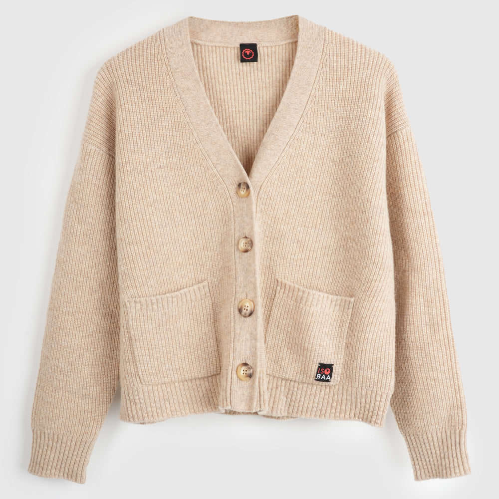 Damen Herdwick Merino Cardigan (Oatmeal)