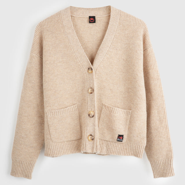 Femme Cardigan en mérinos Herdwick (Oatmeal)