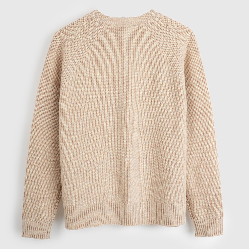 Womens Herdwick Merino Crew Sweater (Oatmeal)