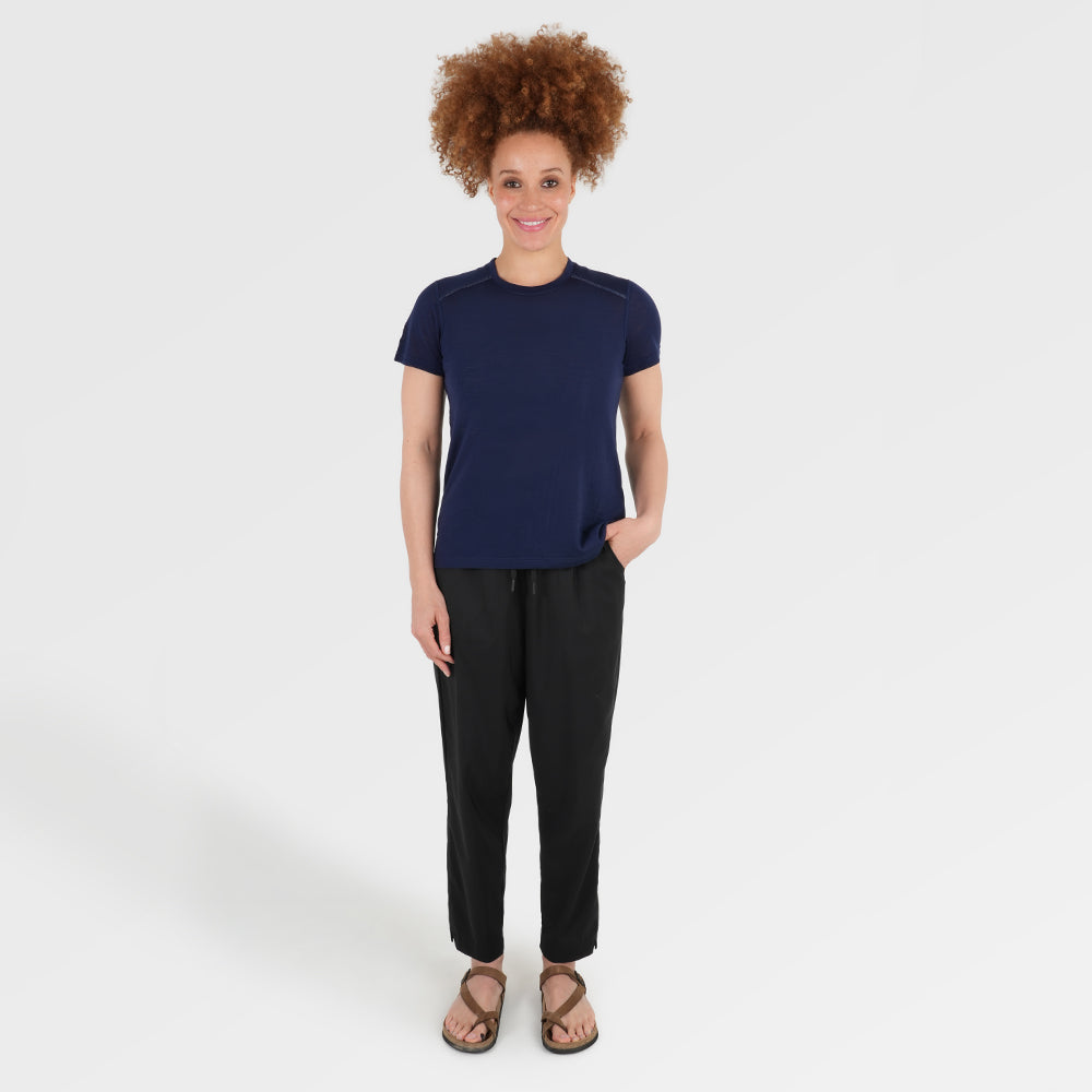 Womens Merino Active Blend Travel Trousers (Black) | Model: Chi Chi