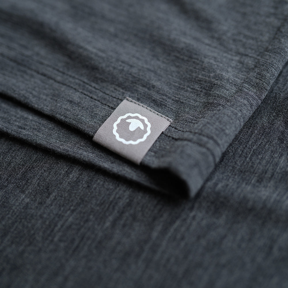 Isobaa | Mens Merino Blend 200 PJ Shorts (Smoke Melange) | Discover breathable comfort with our Merino blend shorts.