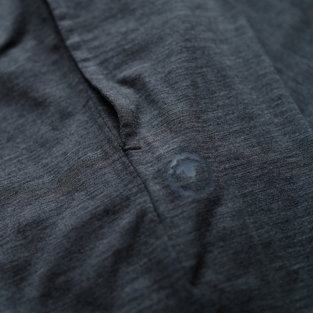 Isobaa | Mens Merino Blend 200 PJ Shorts (Smoke Melange) | Discover breathable comfort with our Merino blend shorts.