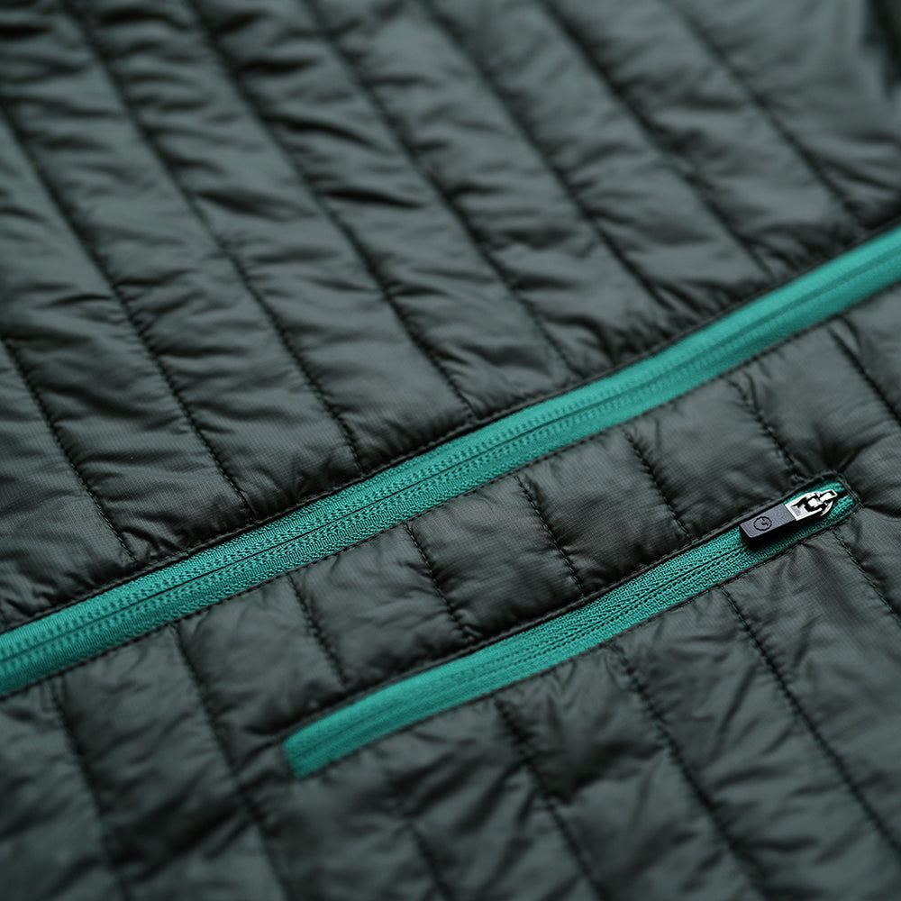 Isobaa | Mens Merino Wool Insulated Jacket (Forest/Green) | Innovative and sustainable design with our Merino jacket.