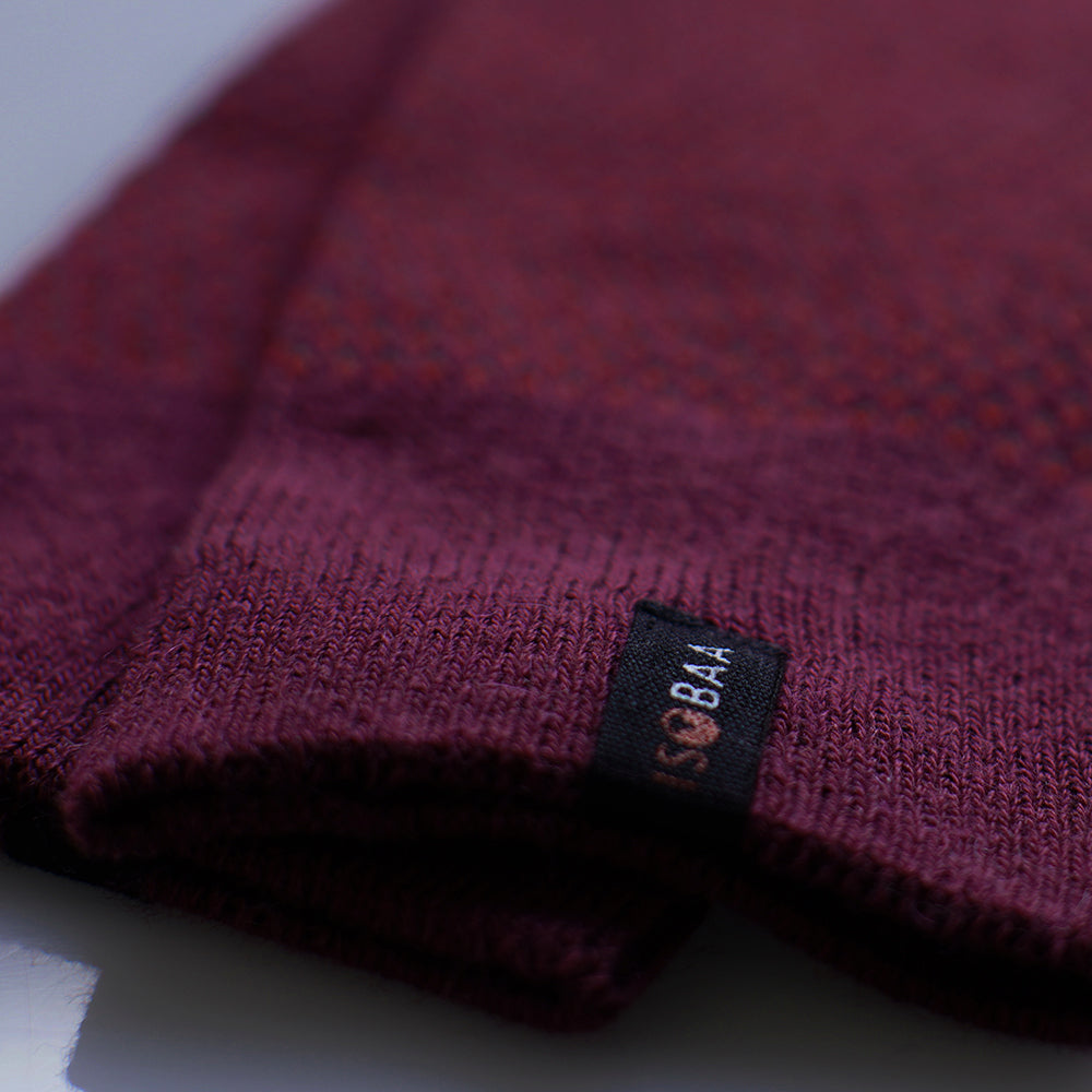 Isobaa | Merino Blend Moss Stitch Socks (3 Pack - Wine/Charcoal/Petrol) | Isobaa's Merino blend moss-stitch socks (3-pack) are a must-have addition to your sock drawer with their cosy texture and natural Merino wool benefits.