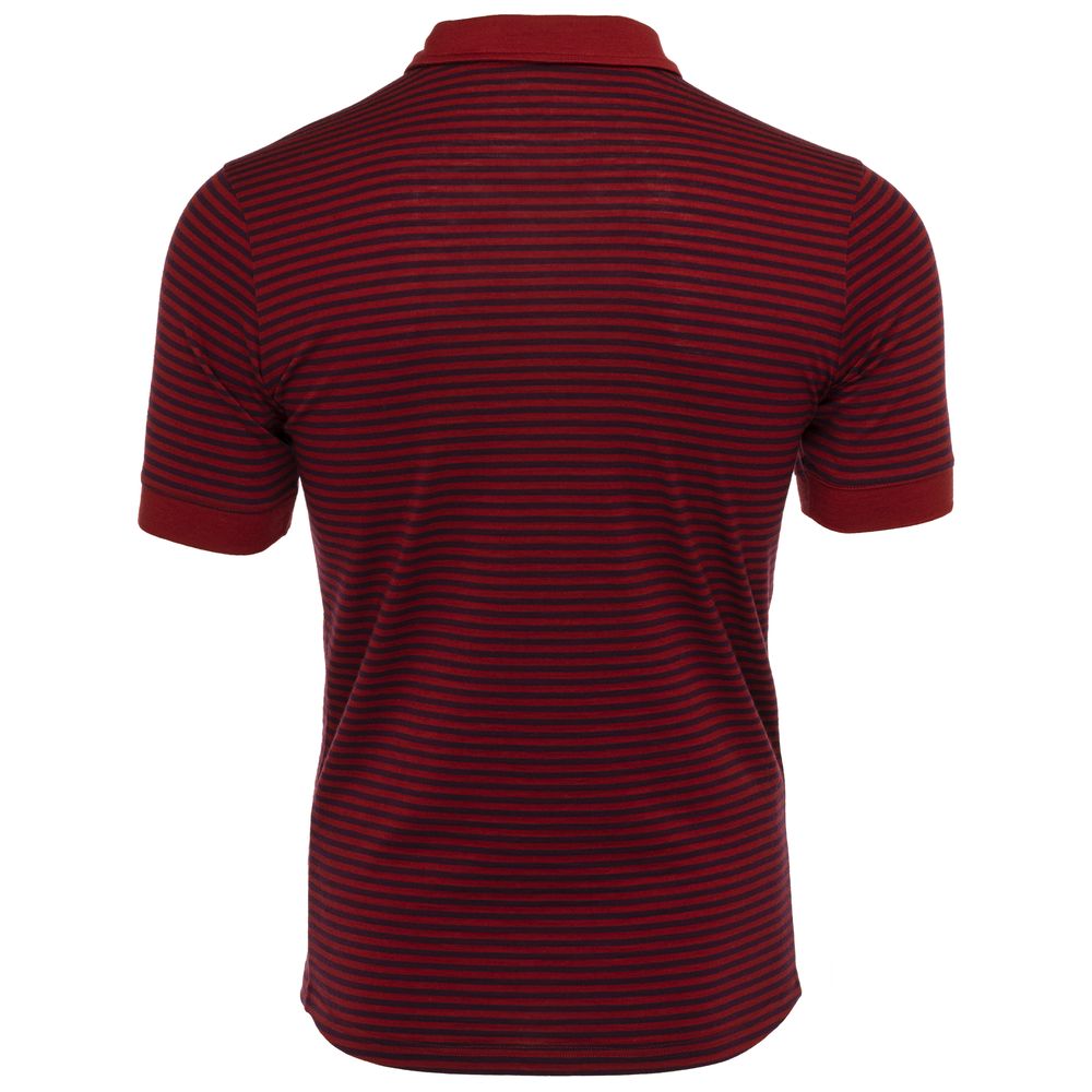 Isobaa | Mens Merino 180 Short Sleeve Polo Shirt (Stripe Red/Wine) | The ultimate Merino wool polo  – perfect for weekend hikes, bike commutes, post-adventure coffee stops, office days, and everything in-between.
