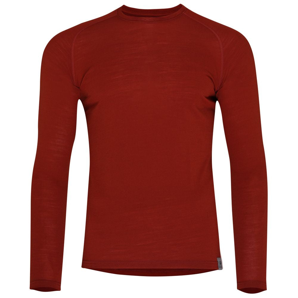 Isobaa | Mens IsoSoft 180 Long Sleeve Crew (Burnt Orange) | The ultimate adventure top.