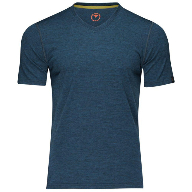 Isobaa | Mens Merino 150 V-Neck Tee (Petrol) | Embark on new adventures with Isobaa's superfine Merino V-neck Tee.