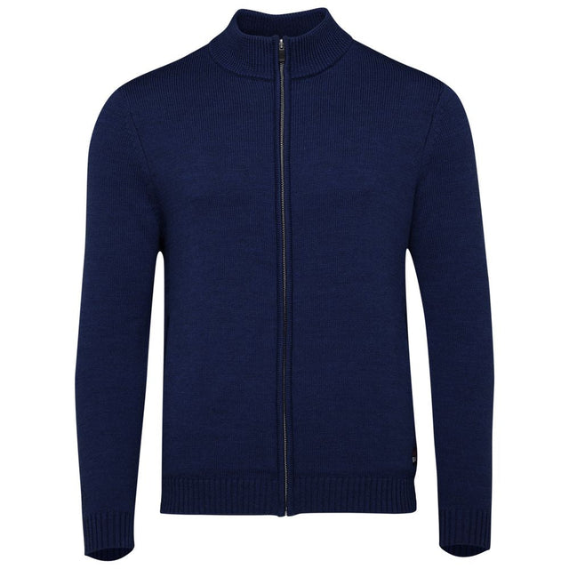 Isobaa | Mens Merino Zip Sweater (Navy) | Discover exceptional warmth, comfort, and everyday versatility with our extrafine Merino wool sweater.