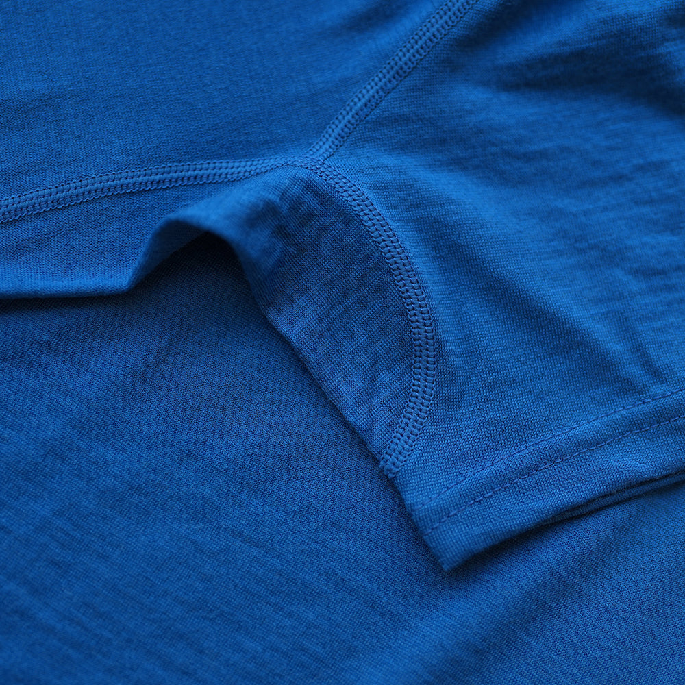 Isobaa | Womens Merino 150 Short Sleeve Crew (Blue) | Gear up for performance and comfort with Isobaa's technical Merino short-sleeved top.