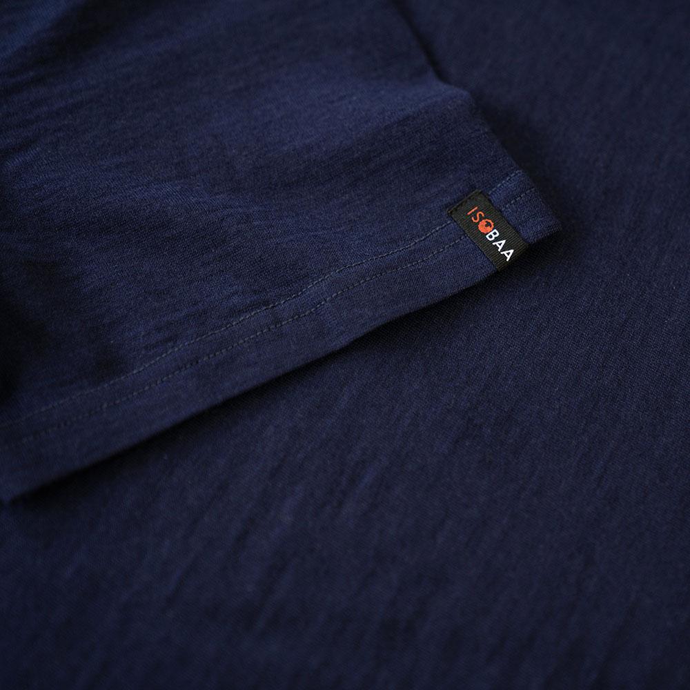 Isobaa | Womens Merino 150 V-Neck Tee (Navy) | Embark on new adventures with Isobaa's superfine Merino V-neck Tee.